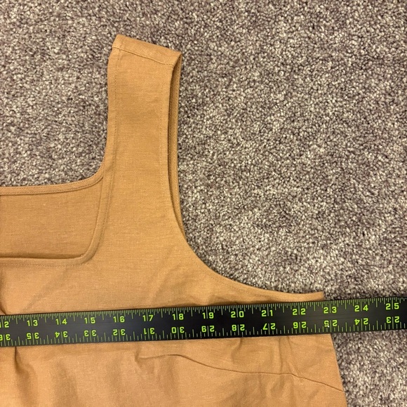 Express Women's Linen Blend Tank Size XL Pecan Square Neck Straight Hem NWT $50 - Picture 6 of 11
